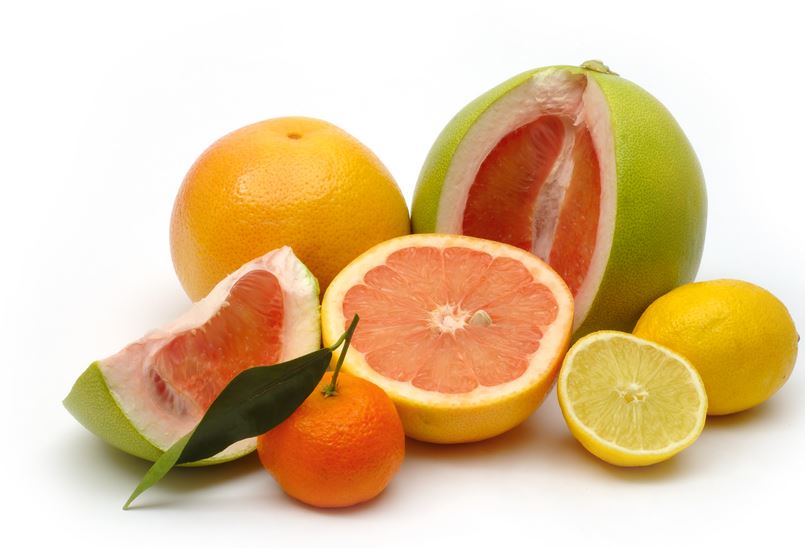 Frutas cítricas que contém vitamina C